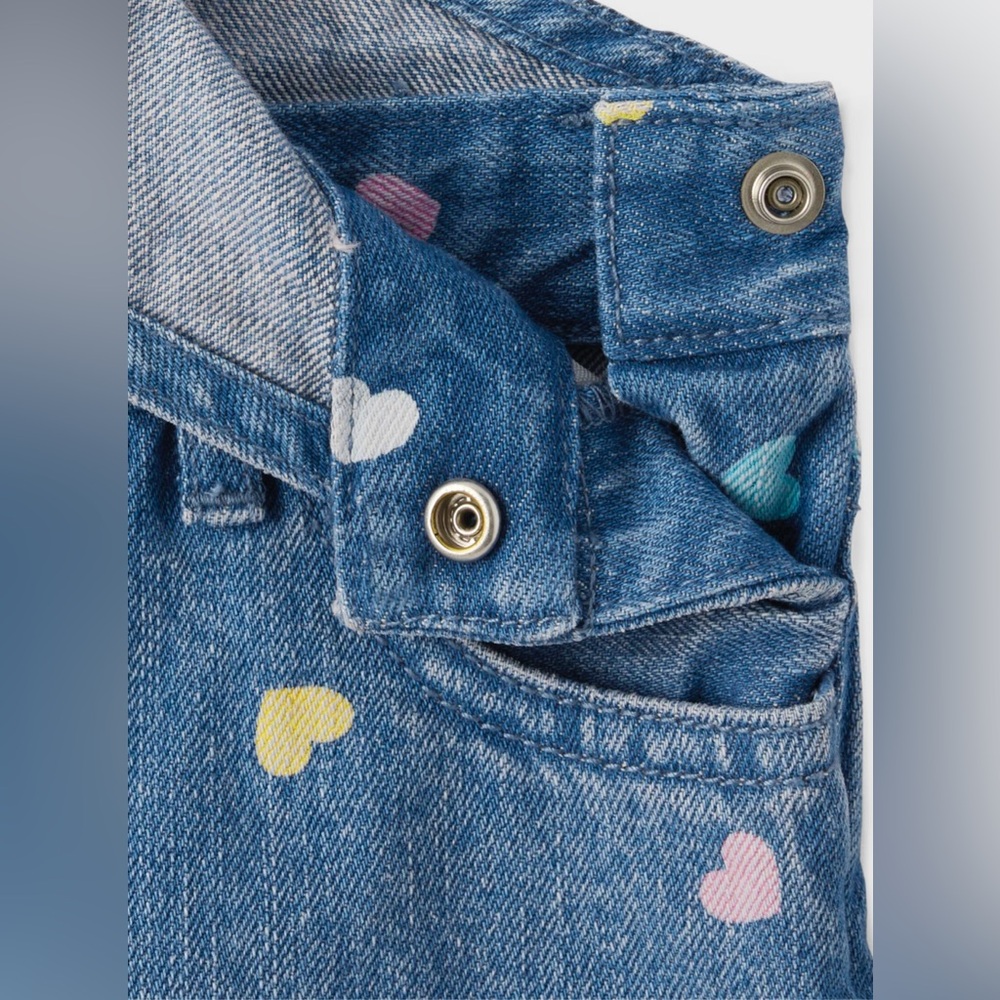 The Children's Place Blue Heart Print Overalls - Picture 3 of 5
